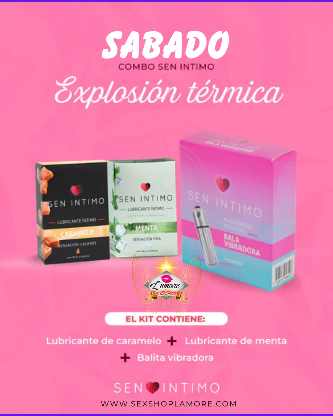 Caram Lubricante Caliente Base Agua Combo Térmico by lamoresex
